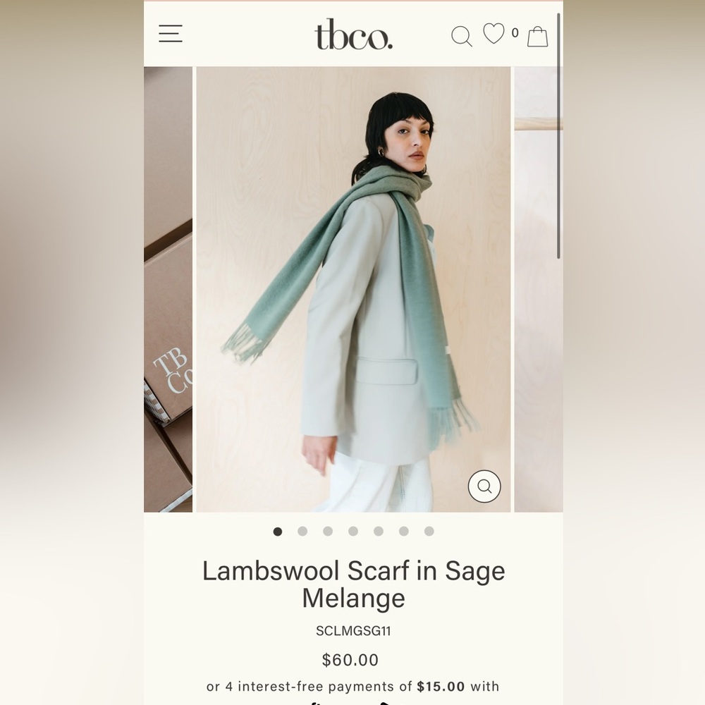 TB Co Lambswool scarf